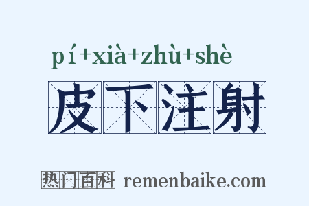 皮下注射是什么意思的图片